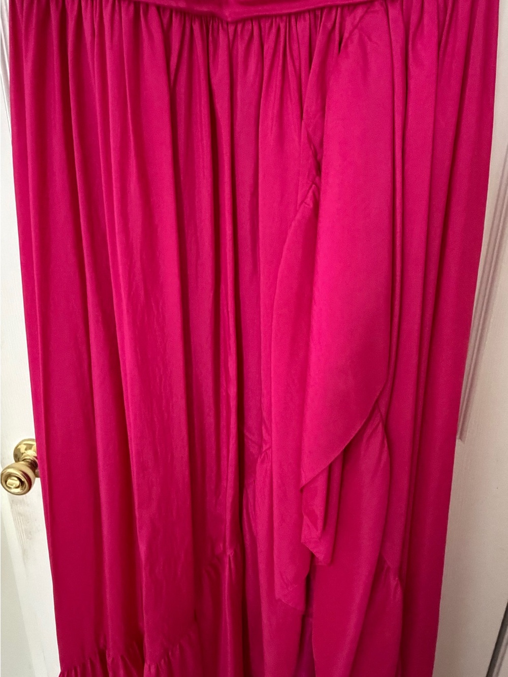 Mac Duggal High Low Taffeta High Low Evening Dress Magenta - Picture 7 of 8